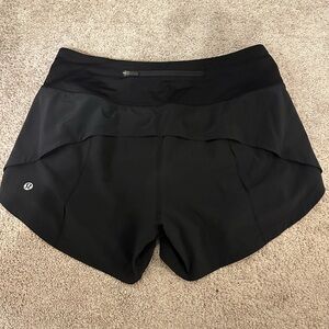 Black lululemon speed up shorts